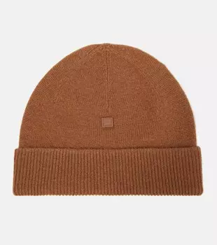 Шапка для лица из шерсти Acne Studios, коричневый