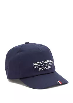 Шапка для мальчика с логотипом Moncler, синий