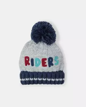 Шапка для мальчика с надписью и помпоном El Corte Ingls, серый