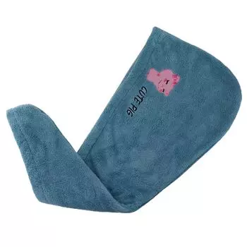 Шапка для сушки волос, устойчивая к морщинам, прочная, однослойная, милый кролик, полотенце для сушки волос, принадлежности для туалета-фиолетовый Stuttg, синий