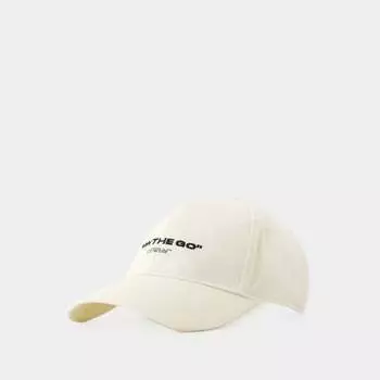 Шапка "Drill on the go" из белого хлопка Off-White, белый