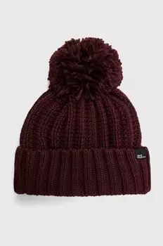 Шапка Джека Вольфскина Jack Wolfskin, бордовый