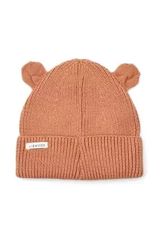 Шапка Джина из рубчатой вязки с медвежьими ушками Liewood, розовый