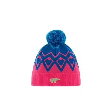 Шапка Eisbr, кобальтовый синий/аква/розовый