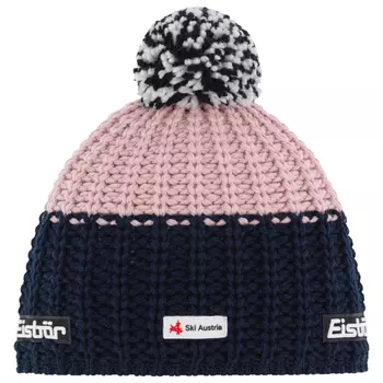 Шапка Eisbr Refocus Pompon Ska, цвет Night Sky/Pink Clay