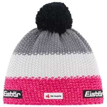 Шапка Eisbr Star Pompon Ska, цвет Pink Melange/White/Grey Melange
