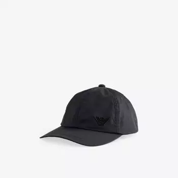 Шапка Emporio Armani с лого-пластиной, черный