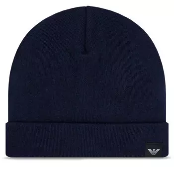 Шапка Emporio Armani, темно-синий