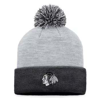 Шапка Fanatics Branded Chicago Blackhawks, серый