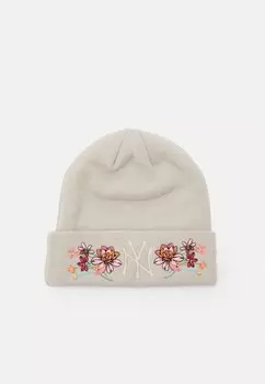 Шапка Female Floral Cuff Beanie New Era, цвет stone