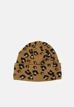 Шапка FEMALE WIDE LEO BEANIE New Era, коричневый