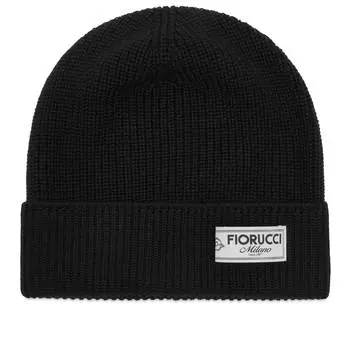 Шапка Fiorucci Knit Logo Beanie, черный
