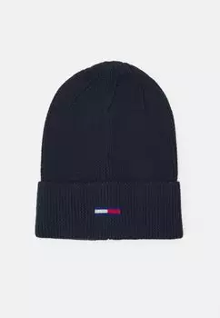 Шапка FLAG BEANIE Tommy Jeans, сумеречный темно-синий