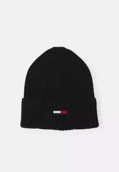 Шапка FLAG BEANIE UNISEX Tommy Jeans, черный