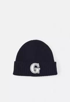 Шапка GANT BADGE BEANIE UNISEX, цвет marine