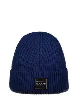 Шапка GANT Rib Knit, синий