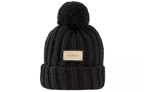 Шапка Gucci с логотипом, черный