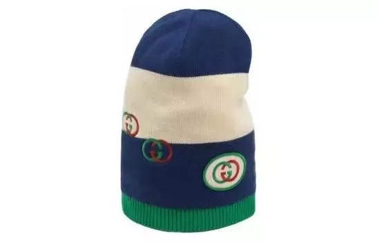 Шапка Gucci Unisex, синий / белый