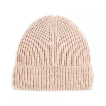 Шапка H&M Rib-knit, пудровый