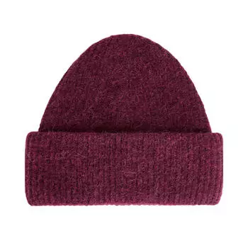 Шапка H&amp;M x Arket Double Cuff Beanie In Alpaca Merino M, бургунди