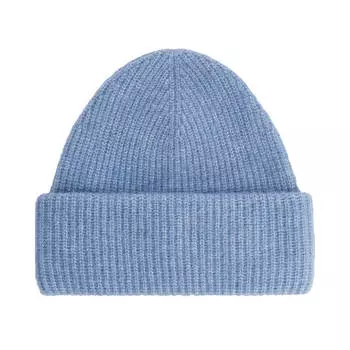Шапка H&amp;M x Arket Double Cuff Beanie In Alpaca Merino M, голубой