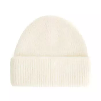 Шапка H&M x Arket Double Cuff Beanie In Alpaca Merino M, кремовый