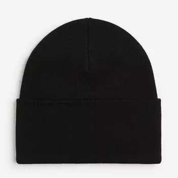Шапка H&M Knitted, черный