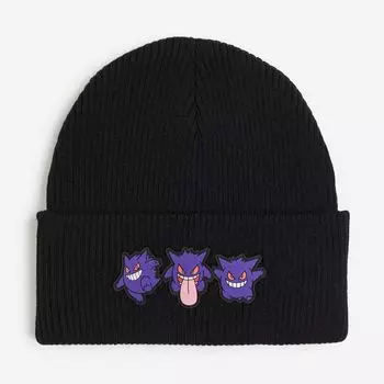 Шапка H&M x Pokmon Rib-knit, черный