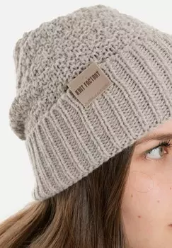 Шапка HAZE Knit Factory, цвет Mottled Light Brown