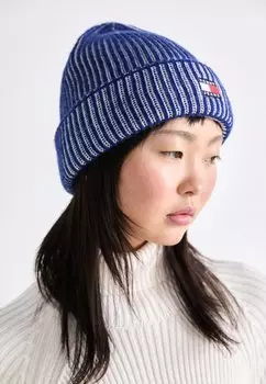 Шапка HERITAGE BEANIE Tommy Hilfiger, синий