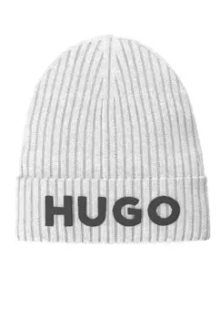 Шапка HUGO Beanie, серый