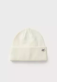 Шапка IKON CHOUPETTE PIN BEANIE KARL LAGERFELD, кремовый