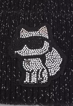 Шапка IKONIK 2.0 BEANIE KARL LAGERFELD, черный