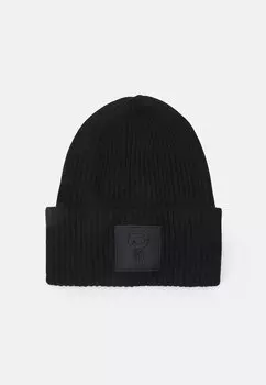 Шапка IKONIK PATCH BEANIE KARL LAGERFELD, черный