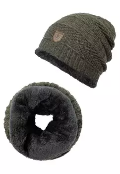Шапка INDICODE JEANS Beanie Siracusa Hoddie, оливковый