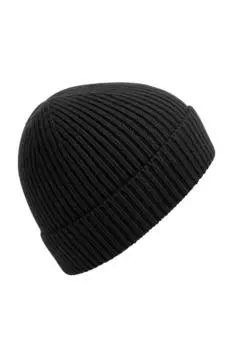 Шапка инженерной вязки в рубчик Beechfield, черный