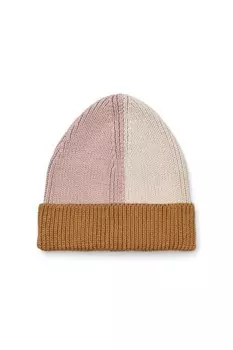 Шапка из хлопка Ezra, вязка в рубчик Liewood, лавандовый