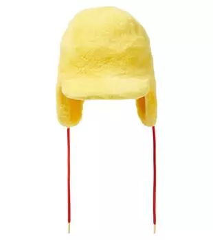 Шапка из искусственного меха Mini Rodini, желтый