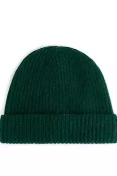 Шапка из кашемира и шерсти Arket, зеленый
