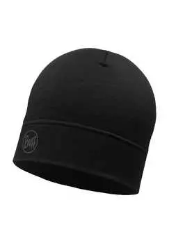Шапка из мериносовой шерсти регулирующая влагу дышащая Buff, черный