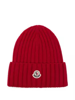 Шапка из натуральной шерсти Moncler, красный