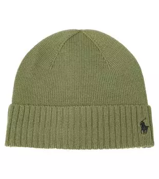 Шапка из натуральной шерсти пони Polo Ralph Lauren Kids, зеленый