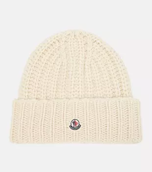 Шапка из шерсти и кашемира Moncler, белый