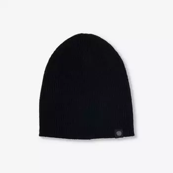 Шапка из шерсти и кашемира в рубчик с фирменной нашивкой Canada Goose, черный