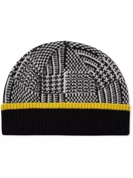 Шапка из шерсти ягненка в клетку Paul Smith, черный