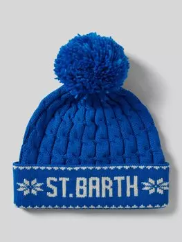 Шапка из смеси шерсти и вискозы с помпоном, модель «ВИЛЬГЕЛЬМ» MC2 Saint Barth, синий