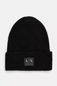 Шапка из смесовой шерсти Armani Exchange, черный