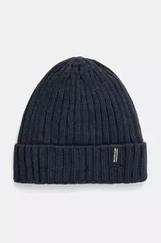 Шапка из смесовой шерсти Bomboogie, темно-синий