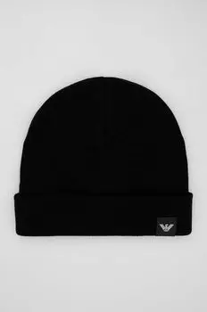 Шапка из смесовой шерсти Emporio Armani, черный