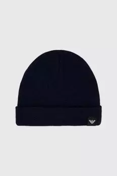 Шапка из смесовой шерсти. Emporio Armani, темно-синий